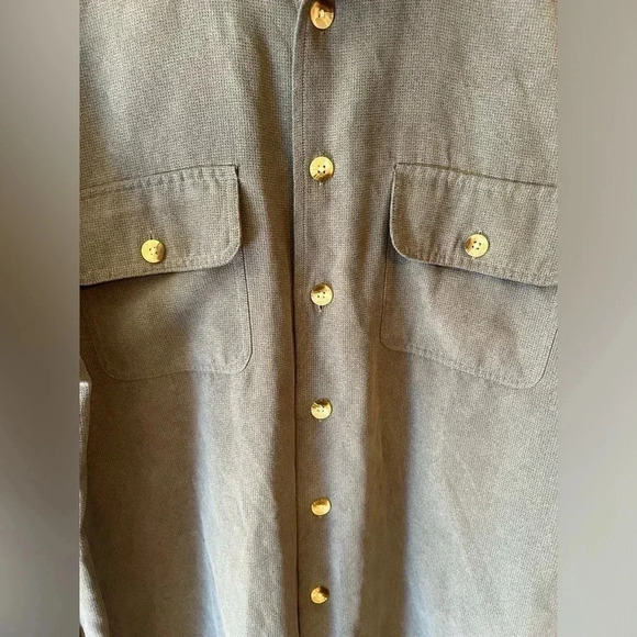 Ron Chereskin Mens Casual Button Down Long Sleeve Large Gray Winter Workwear - Picture 3 of 5